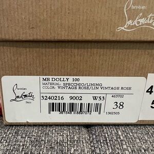 Christian Louboutin MB Dolly 100 Heels Silver 
Brand new never worn with bag